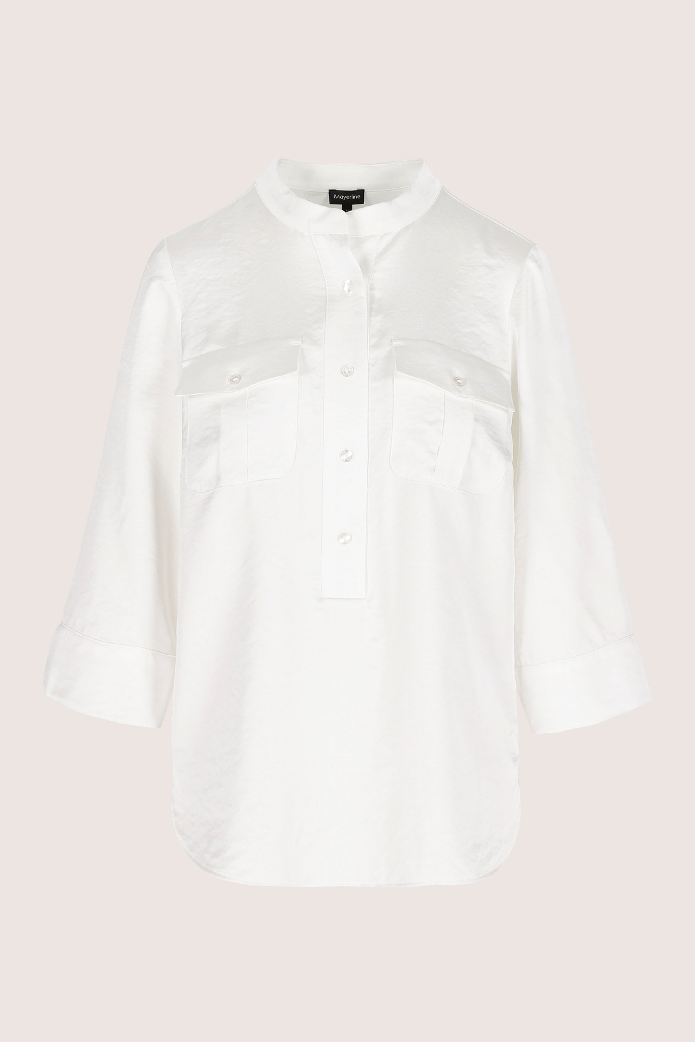 Long chemisier en satin - may