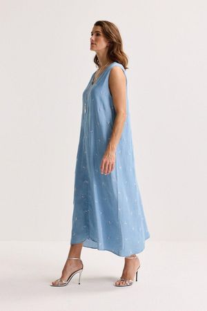 Kleedjes - A-lijnjurk in lyocell denim