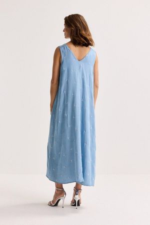 Kleedjes - A-lijnjurk in lyocell denim