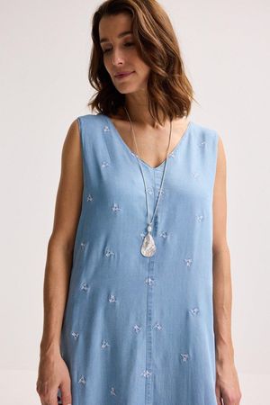Kleedjes - A-lijnjurk in lyocell denim