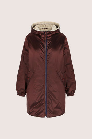 Parka r&eacute;versible avec fusse fourrure
