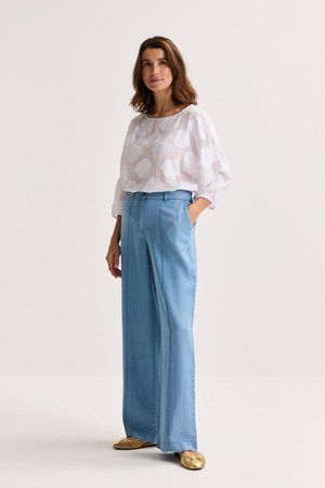 Broeken - Lyocell jeans met rugelastiek