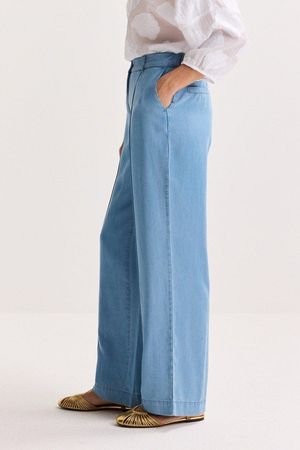 Broeken - Lyocell jeans met rugelastiek