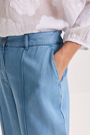 Broeken - Lyocell jeans met rugelastiek