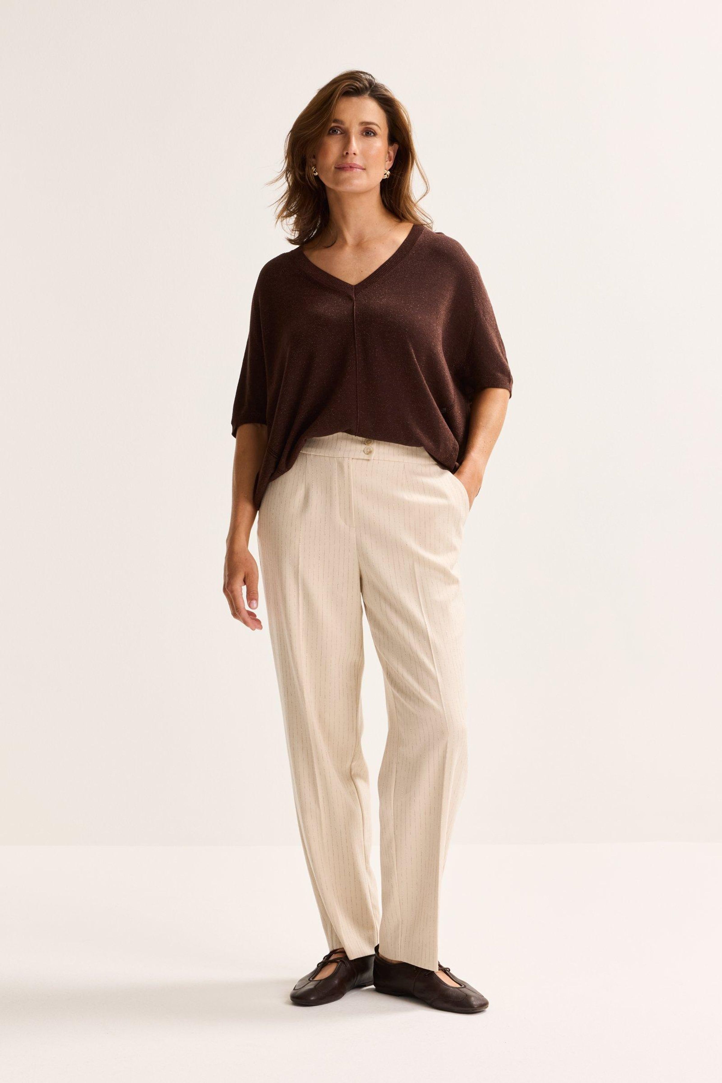 Geklede broek met krijtstreep - may