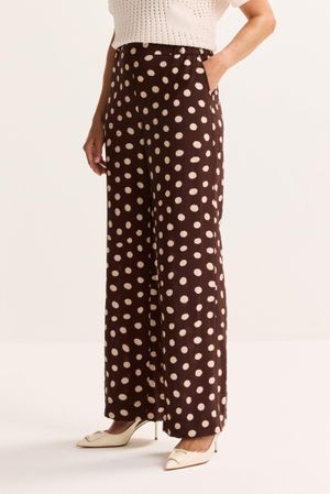 Pantalons - Pantalon ample &agrave; pois