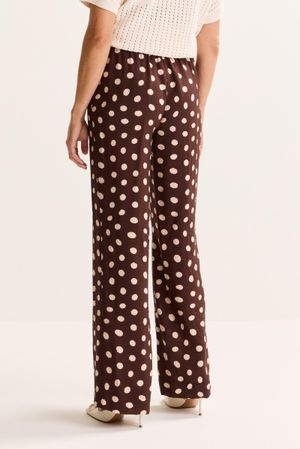 Pantalons - Pantalon ample &agrave; pois