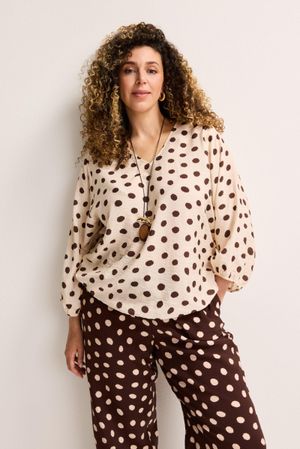 Crinkle blouse op elastiek