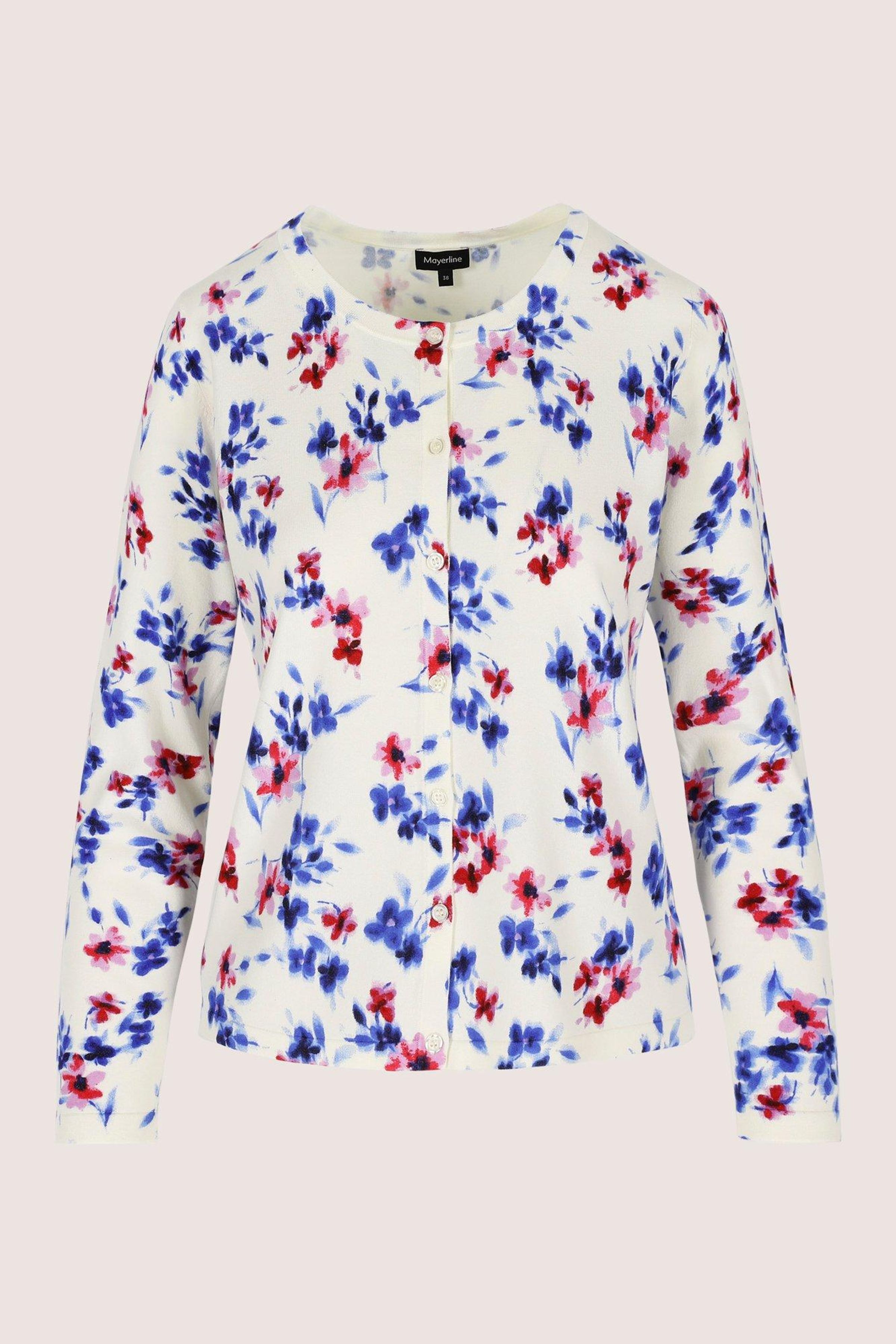 Printcardigan met ronde hals - may