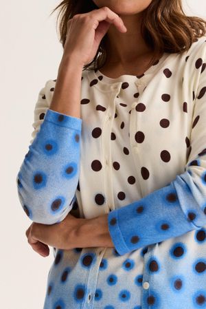 Cardigans - Cardigan &agrave; pois col rond