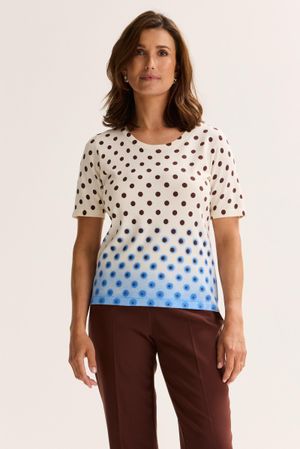 Pull &agrave; pois manches courtes