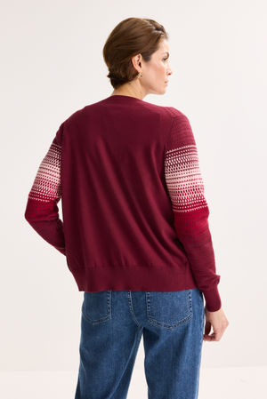 Cardigans - Cardigan jacquard &agrave; col rond