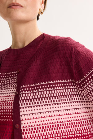 Cardigans - Cardigan jacquard &agrave; col rond