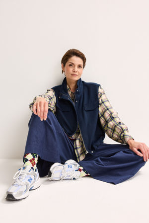 Blazers - Veste sans manches en look flanelle