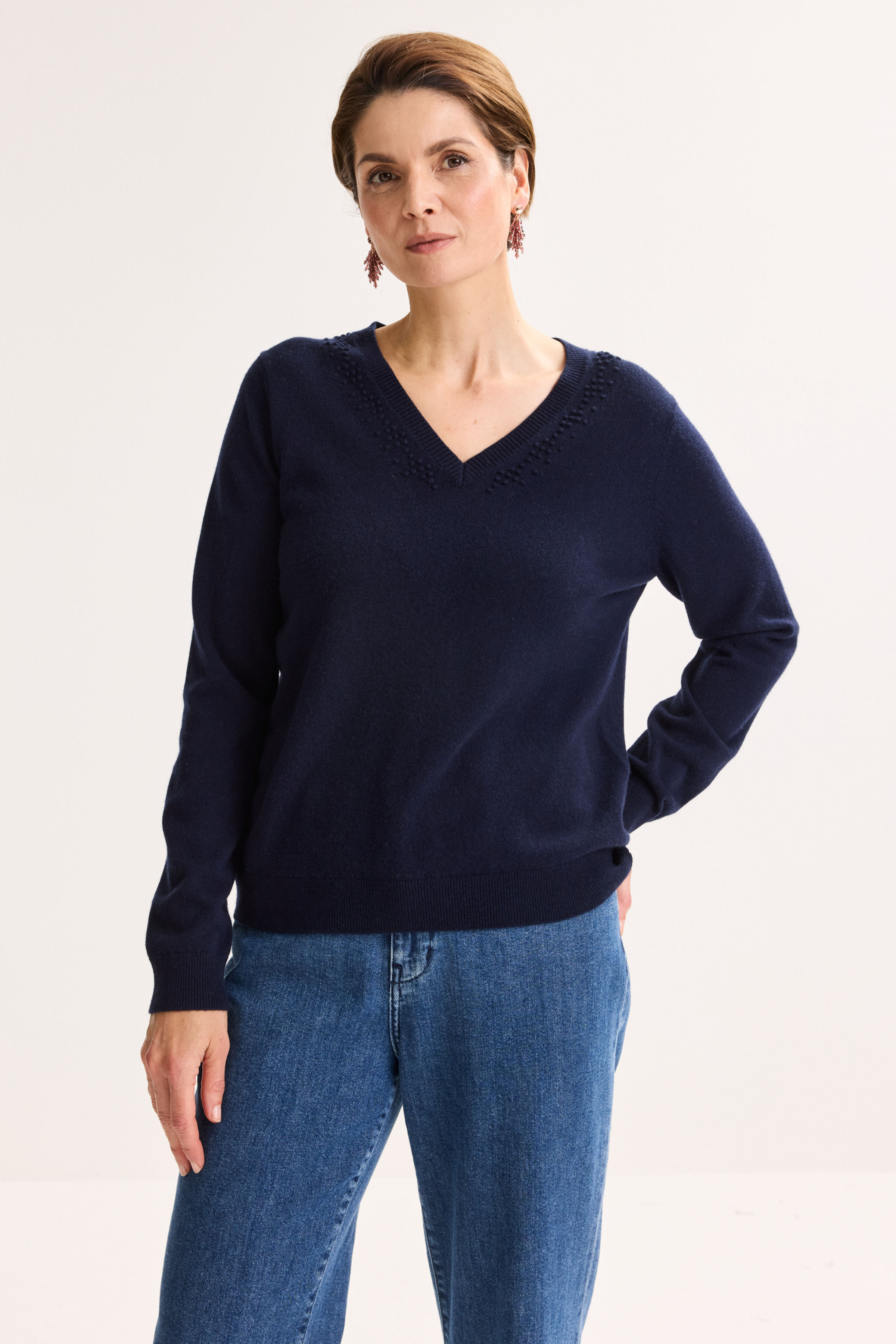 Pull en m&eacute;lange m&eacute;rinos et cachemire - may