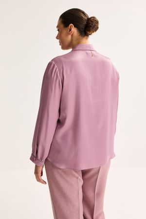 Hemden - Hemdblouse in elastisch satijn