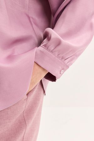 Hemden - Hemdblouse in elastisch satijn