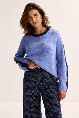 Pull en m&eacute;lange mohair bicolore