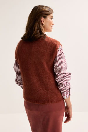 Pulls - D&eacute;bardeur en m&eacute;lange de mohair