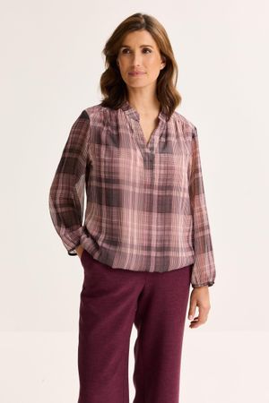 Blouse en voile sur &eacute;lastique