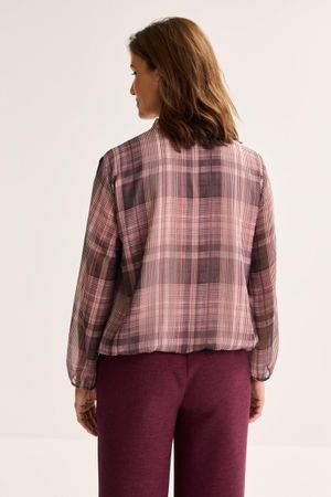 Hemden - Blouse in voile op elastiek