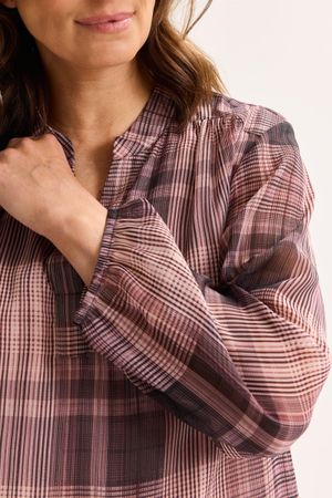 Hemden - Blouse in voile op elastiek