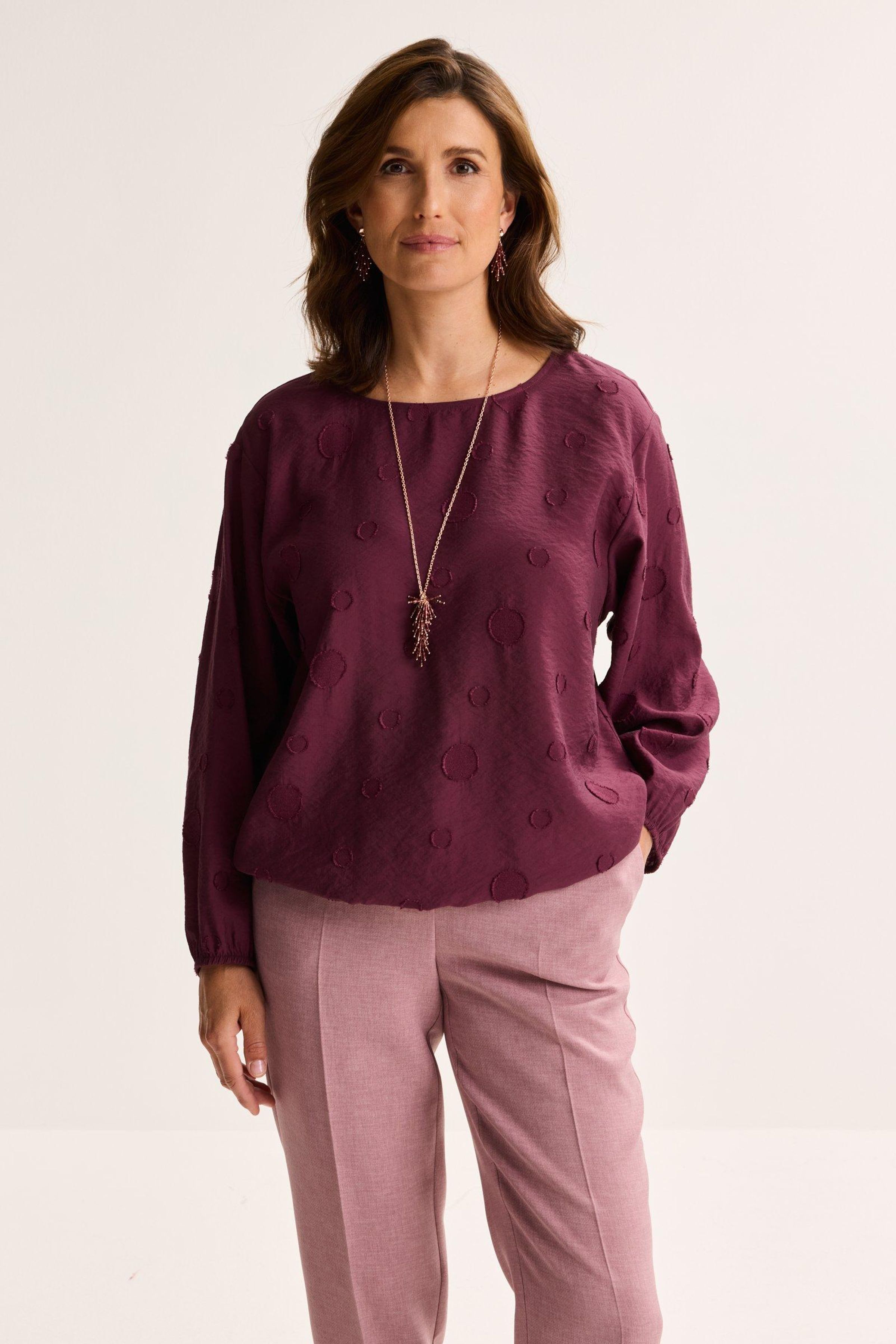 Geborduurde blouse op elastiek - may