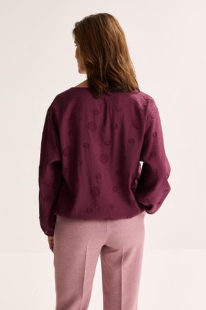 Hemden - Geborduurde blouse op elastiek