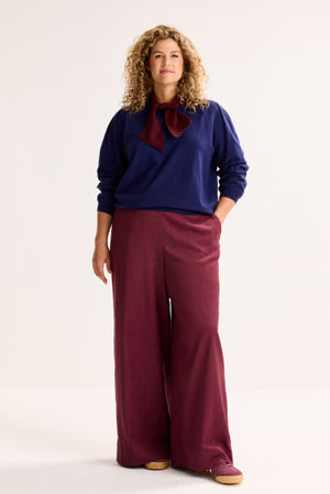 Wijde broek in babycord