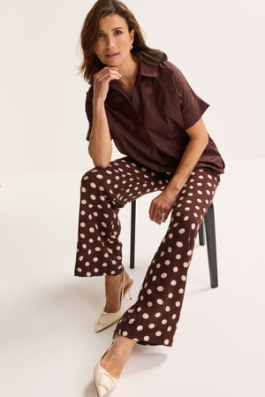 Chemises - Blouse brod&eacute;e en popeline