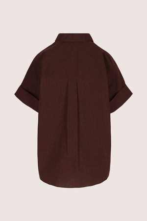 Chemises - Blouse brod&eacute;e en popeline