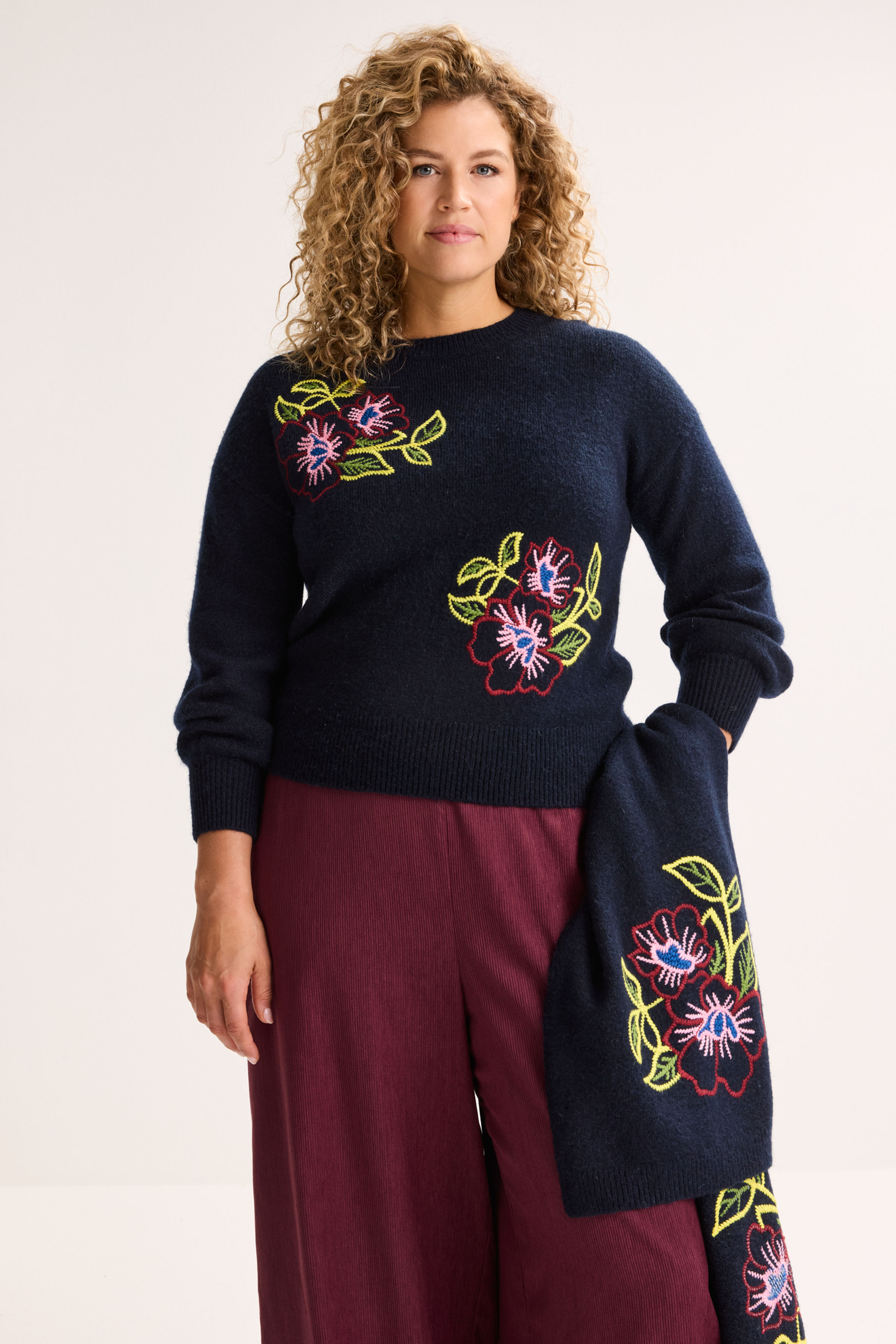 Geborduurde trui met mohair - ame