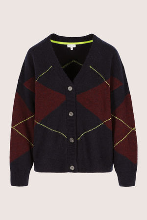 Cardigans - Cardigan oversize &agrave; losanges