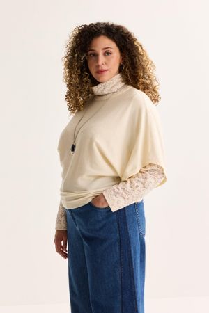 Vleermuistrui met wijde mouw