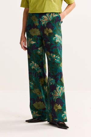 Broeken - Rechte broek met bloemenprint