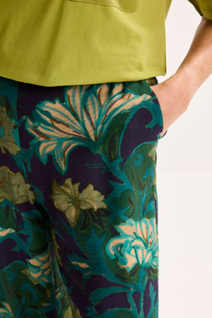 Broeken - Rechte broek met bloemenprint