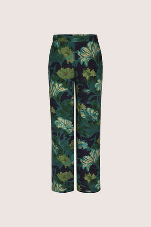 Broeken - Rechte broek met bloemenprint