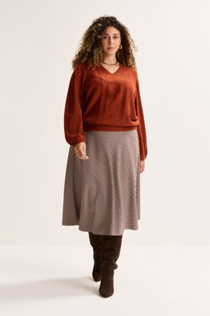 Pulls - Jacquardtrui met V-hals