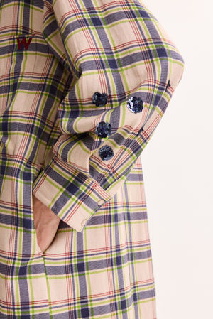 Robes - Robe droite en flanelle
