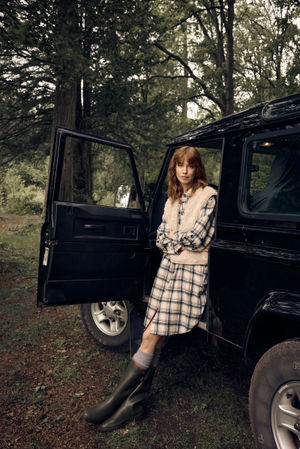 Robes - Robe droite en flanelle
