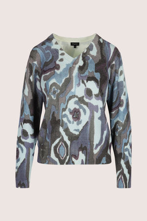 Truien - V-halstrui met abstracte print