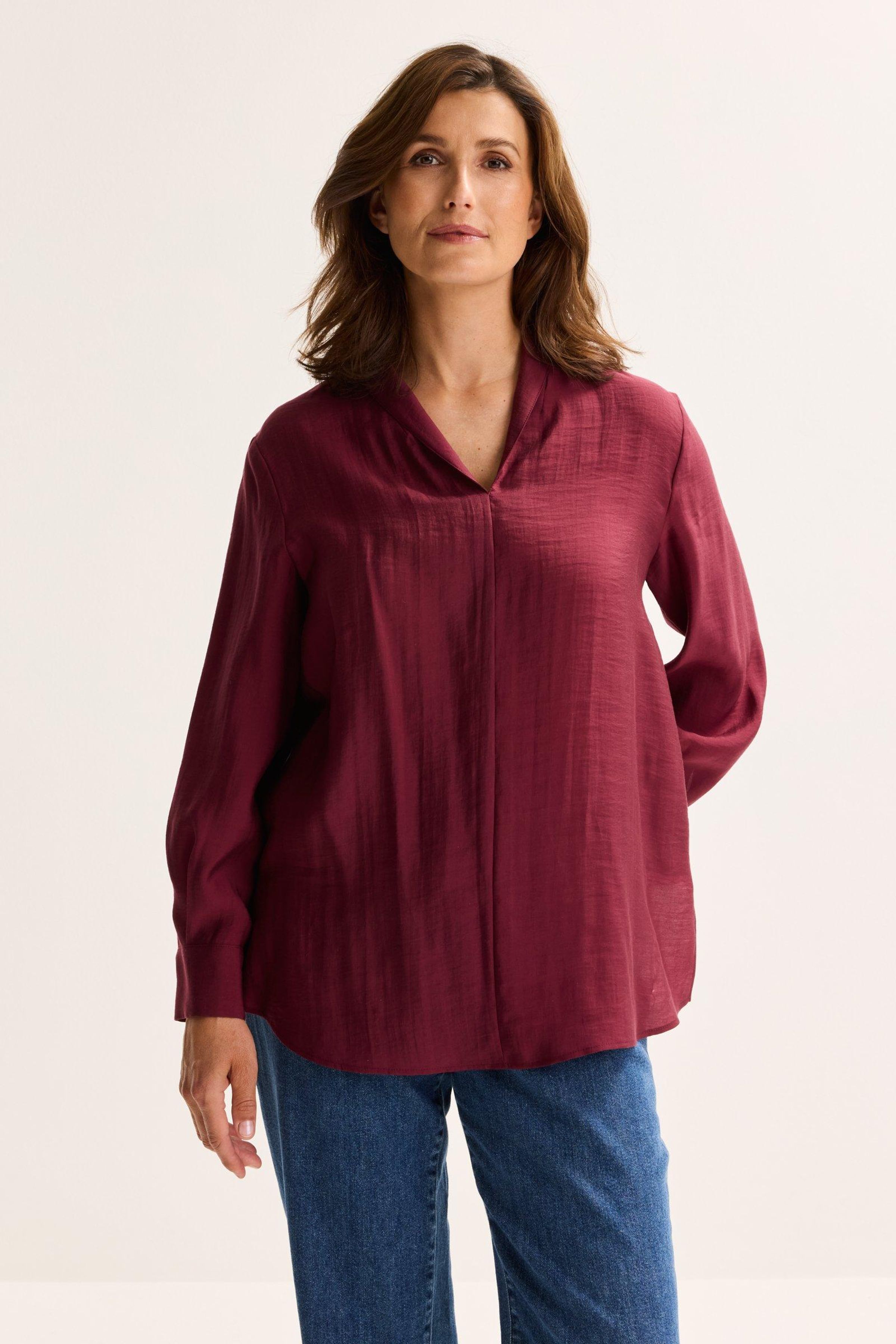 Lyocell blouse met sjaalkraag - may