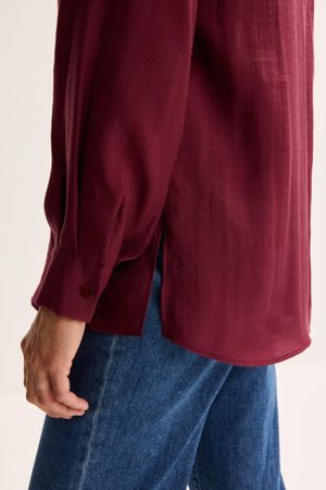 Chemises - Blouse lyocell &agrave; col ch&acirc;le