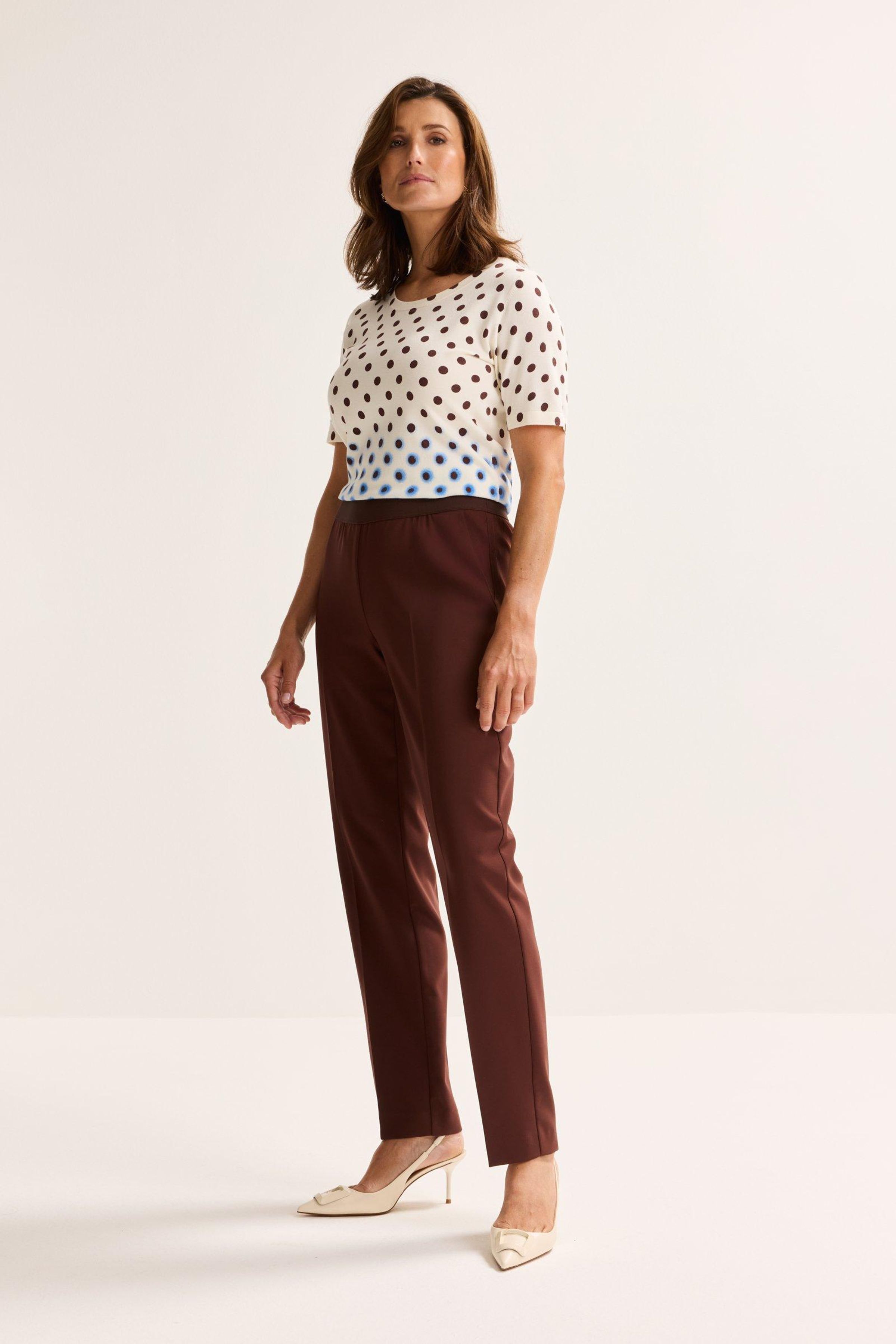 Pantalon easy care &agrave; taille &eacute;lastiqu&eacute;e - may