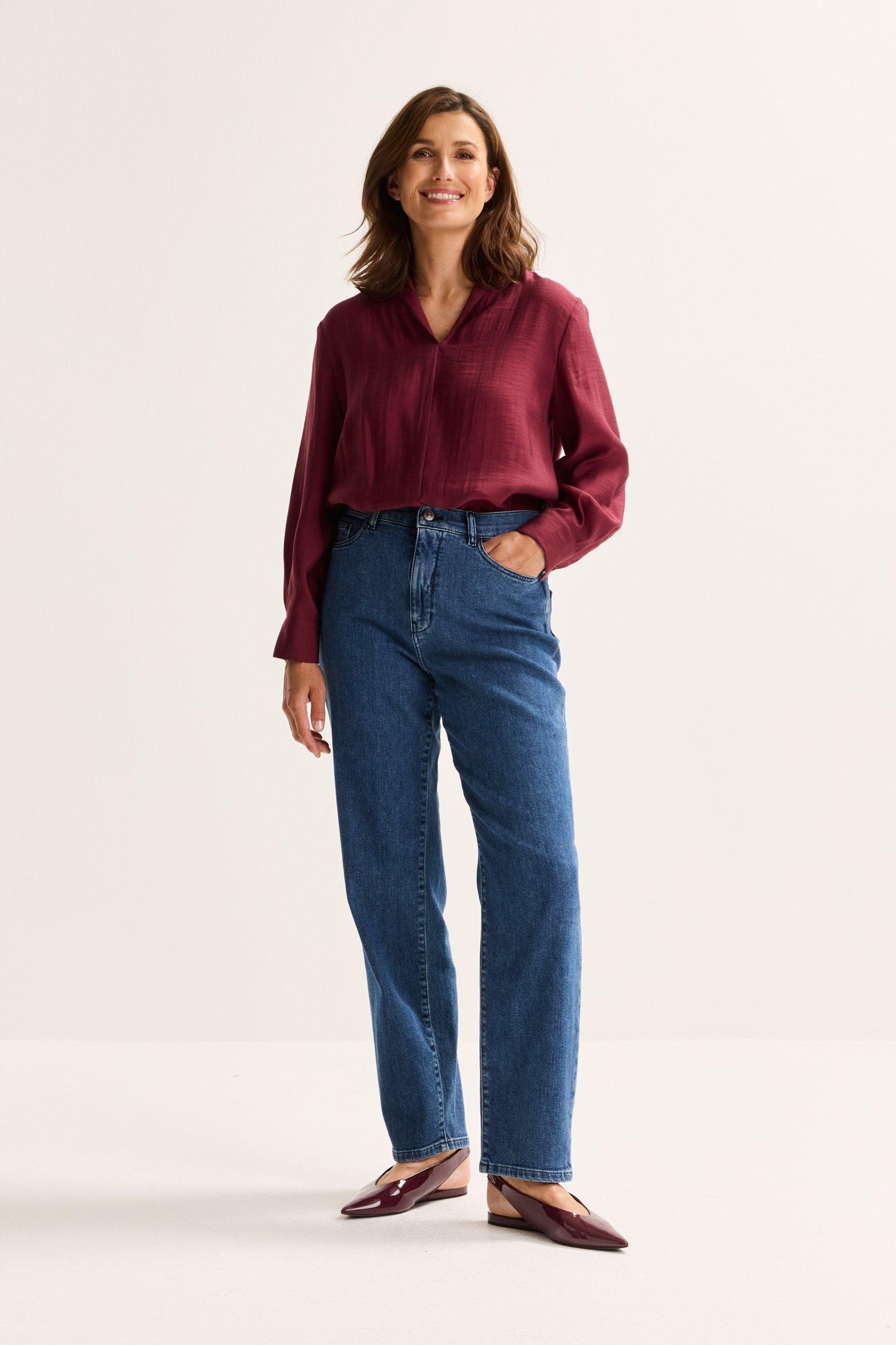 Rechte jeans met hoge taille - may