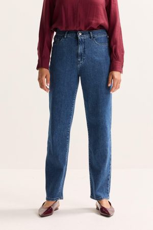 Broeken - Rechte jeans met hoge taille