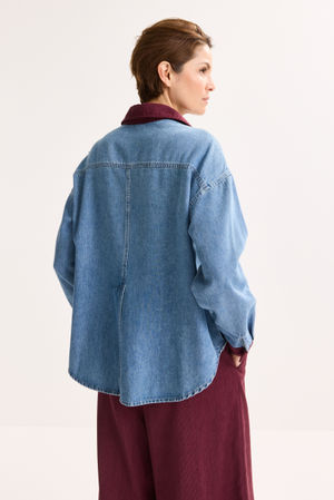 Chemises - Surchemise en denim col en velours