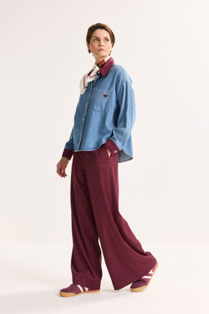 Chemises - Surchemise en denim col en velours