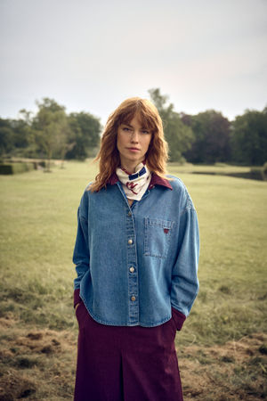 Chemises - Surchemise en denim col en velours