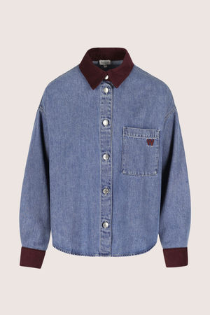 Chemises - Surchemise en denim col en velours